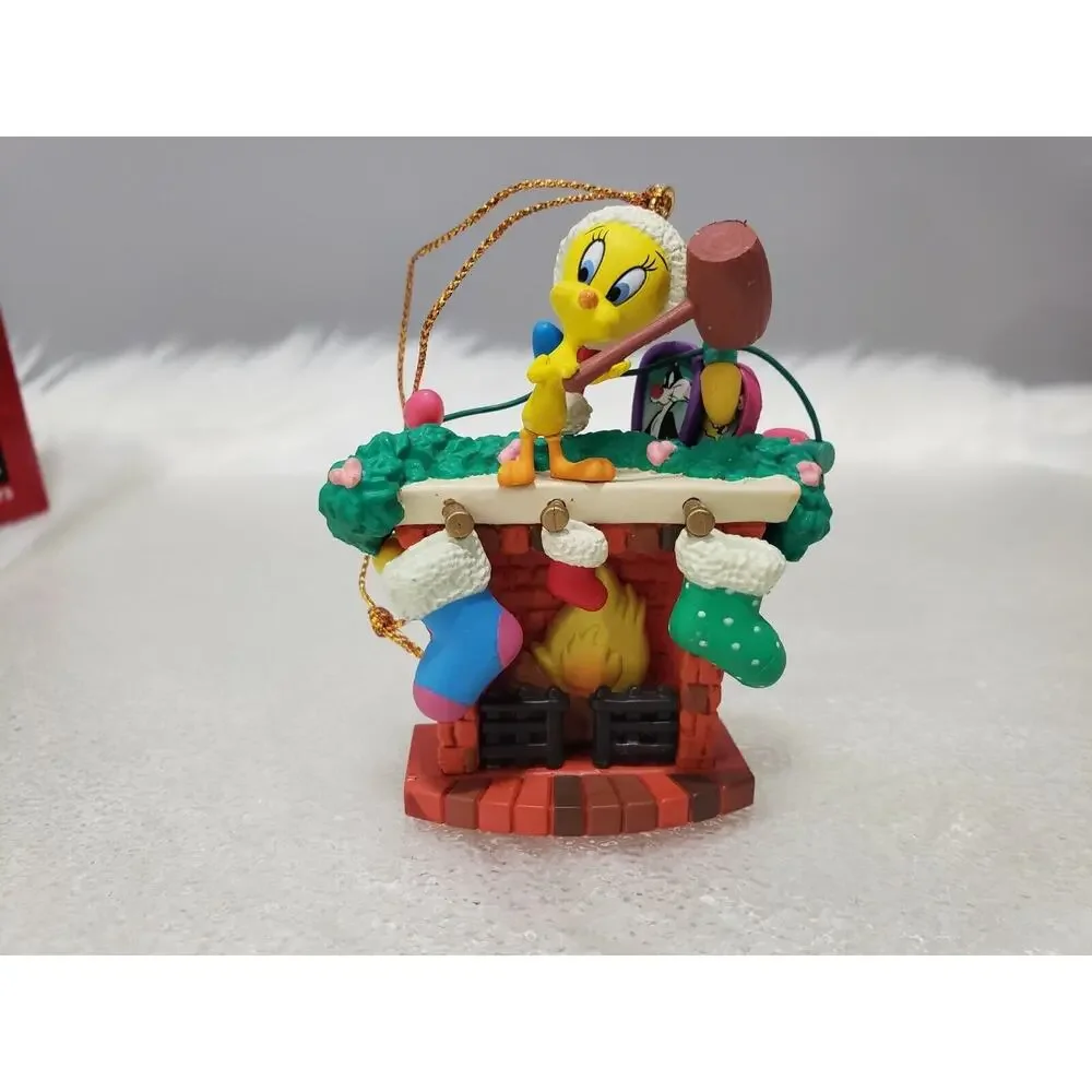 Vintage Sylvester &‎ Tweety Bird Fireplace - Looney Tunes - Christmas Ornament